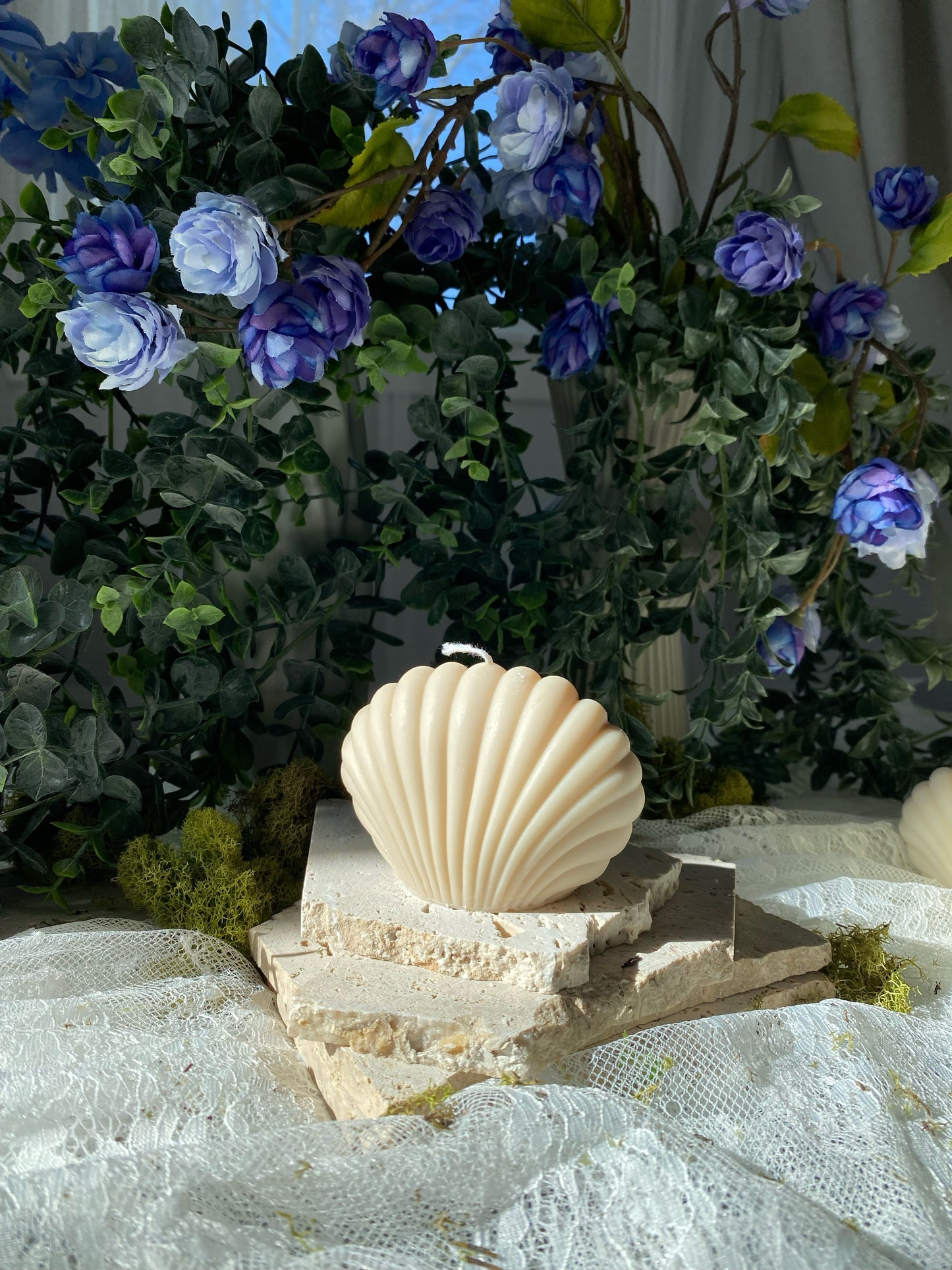 Nautical Shell Candle