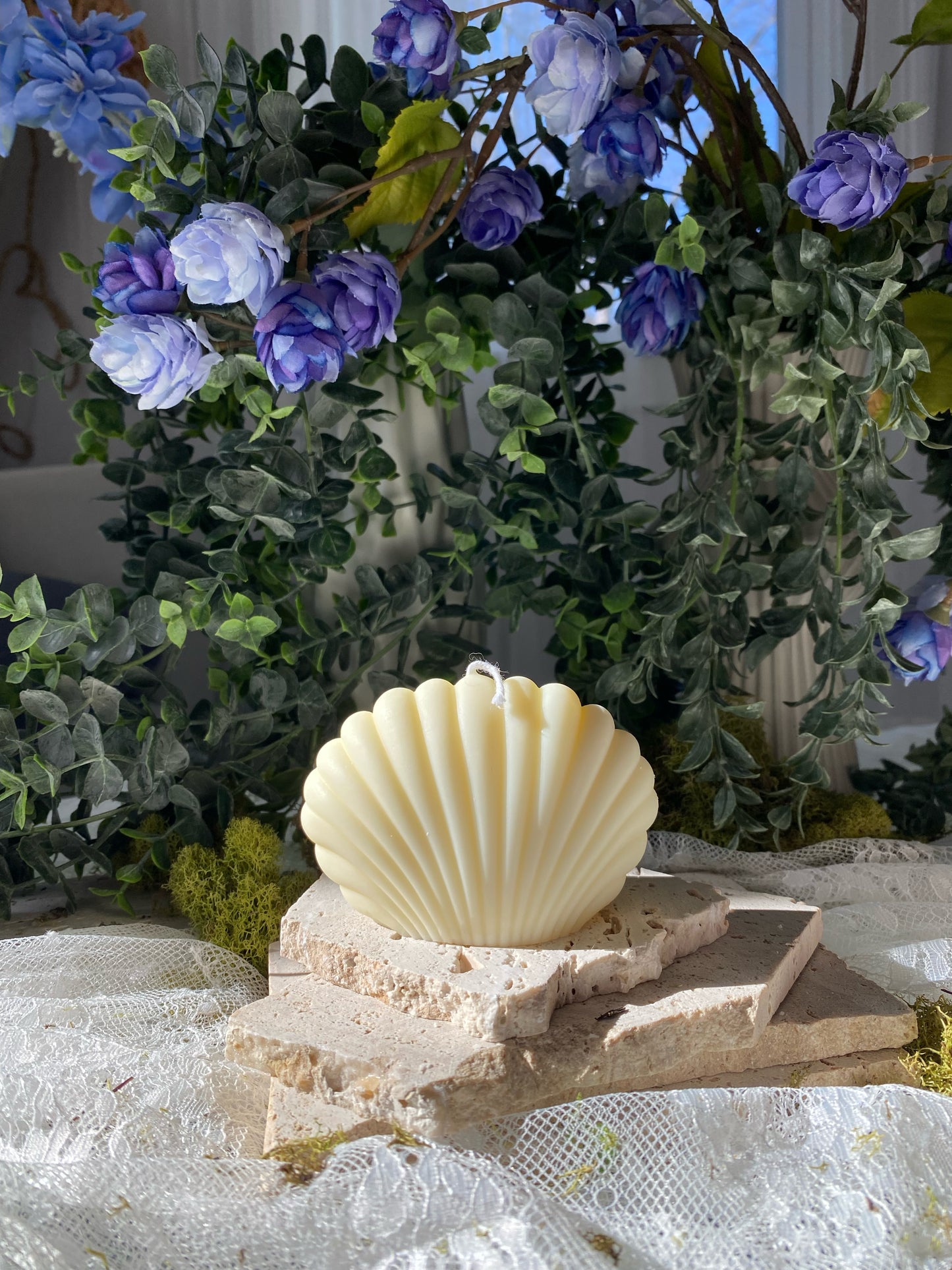 Nautical Shell Candle