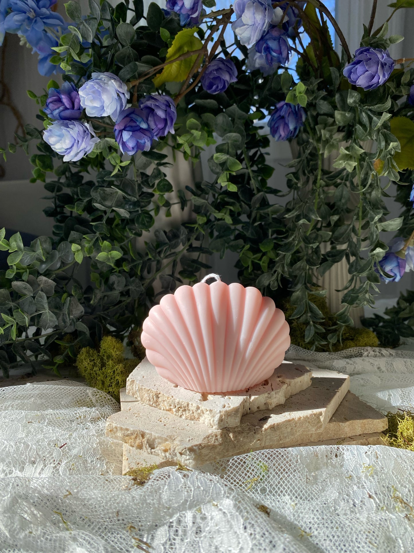 Nautical Shell Candle