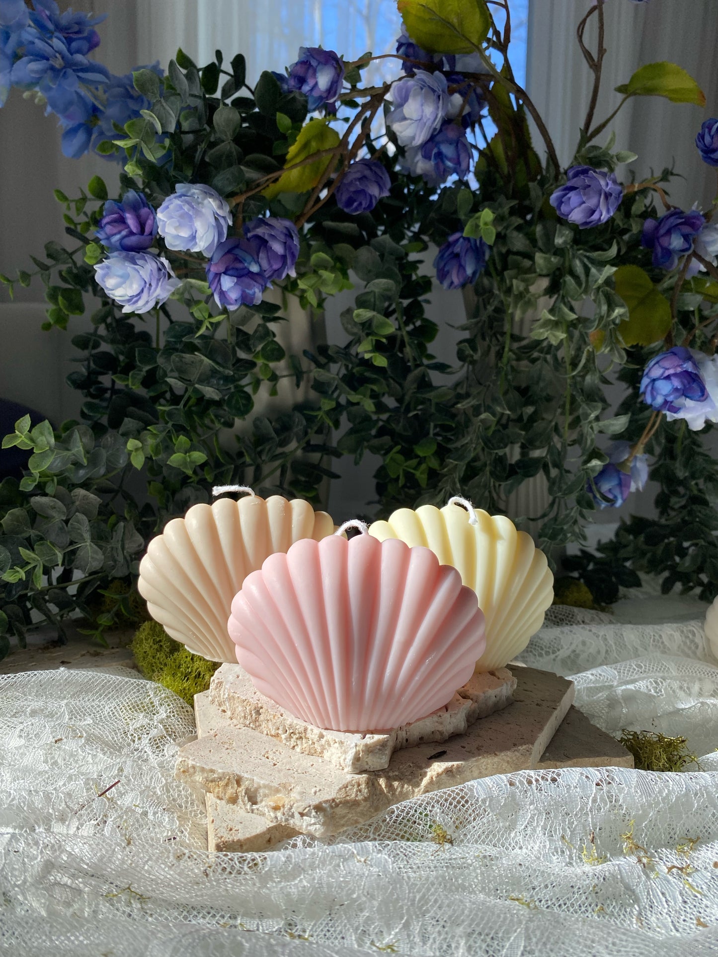 Nautical Shell Candle