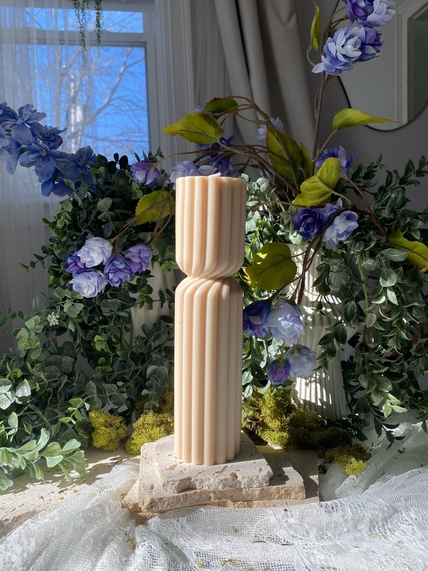 Sage Pillar Candle