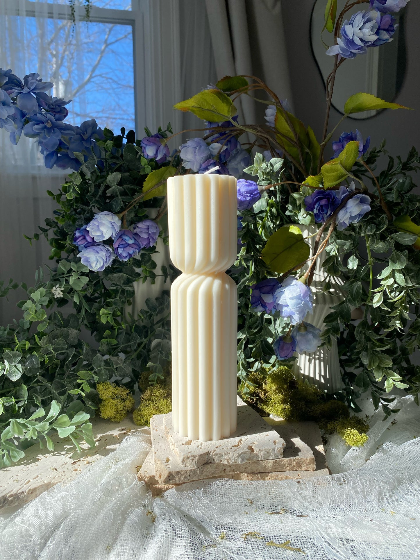 Sage Pillar Candle